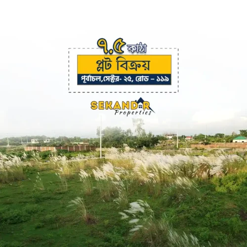 Lakeview 7.5 Katha Land in Sector 25, Rajuk Purbachal
