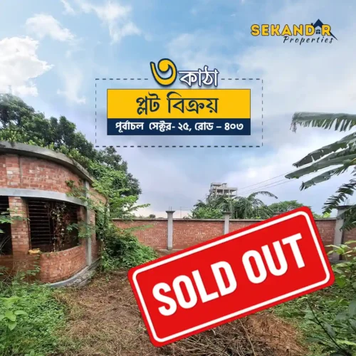 3 Katha Land with House in Sector 25, Rajuk Purbachal