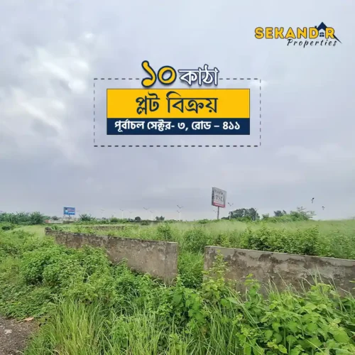 Southfacing 10 Katha Plot in Attractive Sector 3, Rajuk Purbachal